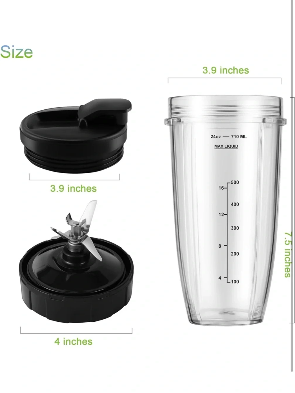 MEET JUICE Blender Replacement Parts Compatible with Ninja Auto-iQ Blenders
